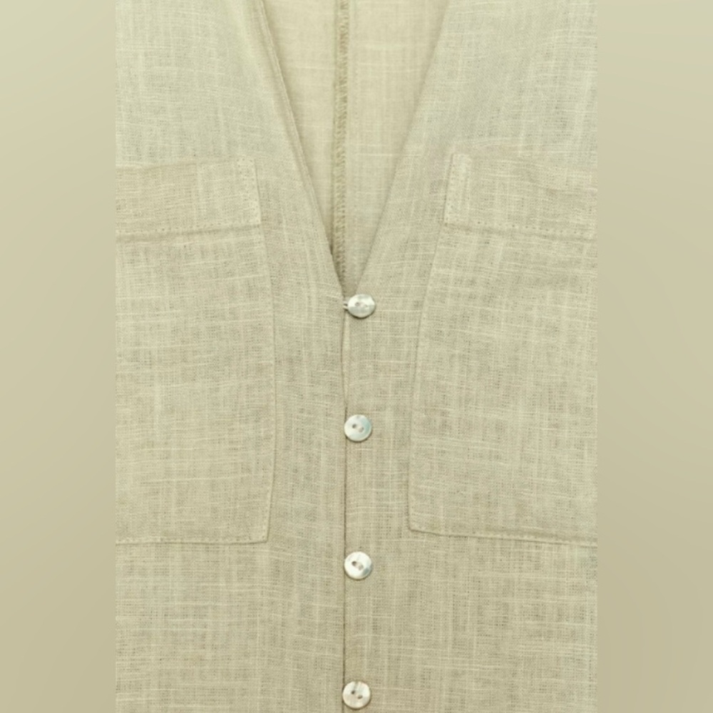 ZARA LINEN SHIRT DRESS
Color : LIGHT KHAKI * Size : S - Picture 5 of 8